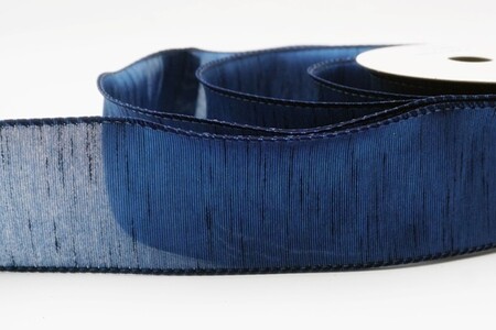 Fita aramada azul plissada, sanfonada e enrugada_KW0481GC-4-4